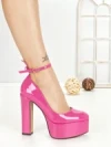 Pantofi cu Toc Gros si Platforma C-240 FUCHSIA | STEPHAN