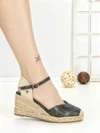 Sandale Dama cu Platforma XG-12 BLACK | STEPHAN