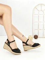 Sandale Dama cu Platforma XG-15 BLACK | STEPHAN