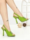 Sandale Dama cu Toc Subtire JA-29 GREEN | STEPHAN