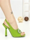 Sandale Dama cu Toc Subtire JA-29 GREEN | STEPHAN