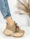 Pantofi Sport Dama cu Platforma 6581-1 KHAKI | MEI