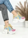 Pantofi Sport Dama cu Platforma 3605-7 COLORFUL | MEI