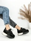 Pantofi Sport Dama cu Platforma 3A1-1 BLACK | MEI