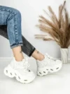 Pantofi Sport Dama cu Platforma 3606-1 WHITE | MEI