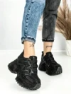 Pantofi Sport Dama cu Platforma 6580-2 BLACK | MEI