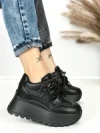 Pantofi Sport Dama cu Platforma 3570 BLACK | MEI