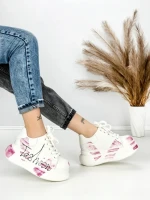 Pantofi Sport Dama din piele naturala 719-3 PINK | PANTOFUL