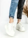 Pantofi Sport Dama din piele naturala 719-1 WHITE | PANTOFUL