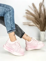 Pantofi Sport Dama din piele naturala 719-2 PINK | PANTOFUL