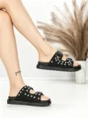 Papuci Dama cu Talpa Joasa BE-109 BLACK | BEUE SHOES
