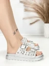 Papuci Dama cu Talpa Joasa BE-109 SILVER | BEUE SHOES