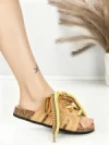 Papuci Dama cu Talpa Joasa BE-1060 BEIGE | BEUE SHOES