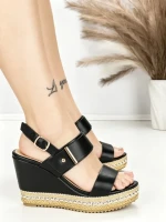 Sandale Dama cu Platforma BE-9023 BLACK | BEUE SHOES