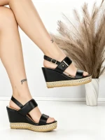 Sandale Dama cu Platforma BE-9023 BLACK | BEUE SHOES