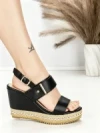 Sandale Dama cu Platforma BE-9023 BLACK | BEUE SHOES