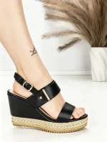 Sandale Dama cu Platforma BE-9023 BLACK | BEUE SHOES