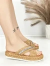 Papuci Dama cu Talpa Joasa BE-6077 KHAKI | BEUE SHOES