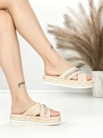 Papuci Dama cu Talpa Joasa BE-6077 PINK | BEUE SHOES
