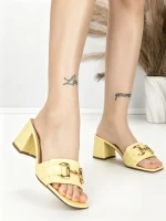 Papuci Dama cu Toc BE-9041 YELLOW | BEUE SHOES