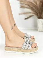 Papuci Dama cu Talpa Joasa BE-6073 SILVER | BEUE SHOES