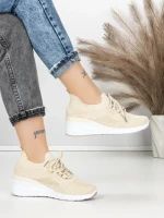 Pantofi Sport Dama cu Platforma P38 BEIGE | EMAS