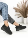 Pantofi Sport Dama cu Platforma R-276 ALL BLACK | EMAS
