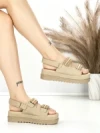 Sandale Dama cu Platforma PL367 KHAKI | GIVANA