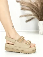 Sandale Dama cu Platforma PL367 KHAKI | GIVANA