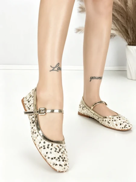 Balerini Dama J-277 GOLD | CHERIE