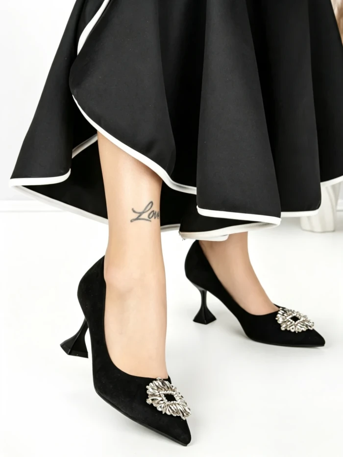 Pantofi Stiletto J-202 BLACK | CHERIE