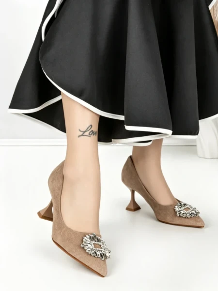 Pantofi Stiletto J-202 APRICOT | CHERIE