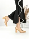 Pantofi cu Toc Gros J-221 APRICOT | CHERIE