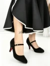 Pantofi cu Toc J-30 BLACK | CHERIE