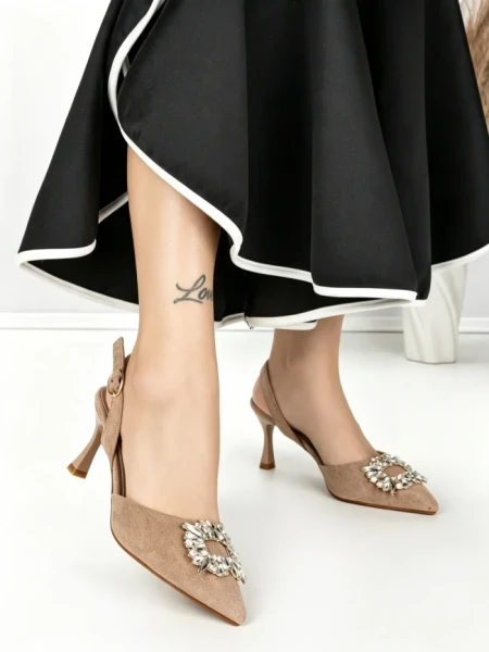 Pantofi Stiletto J-209 APRICOT | CHERIE