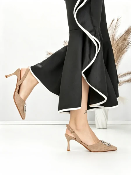 Pantofi Stiletto J-209 APRICOT | CHERIE