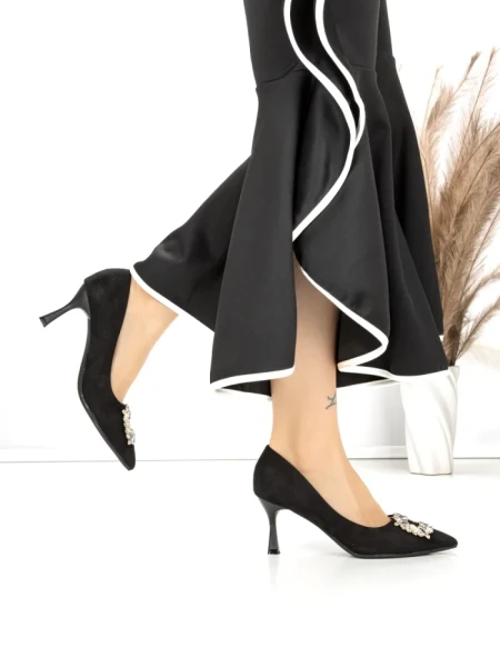 Pantofi Stiletto J-200 BLACK | CHERIE