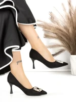 Pantofi Stiletto J-200 BLACK | CHERIE