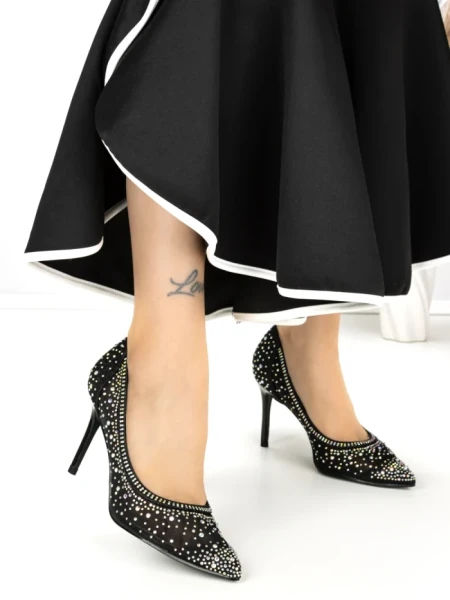 Pantofi Stiletto 588-131 BLACK | CHERIE