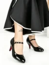 Pantofi cu Toc J-37 BLACK | CHERIE