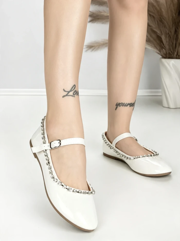 Balerini Dama DH-1136 WHITE | ABLOOM