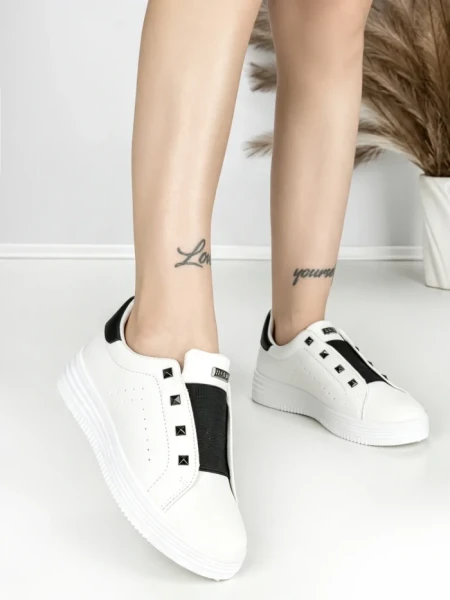 Sneakers Dama HY-285 WHITE-BLACK | ABLOOM