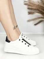 Sneakers Dama HY-285 WHITE-BLACK | ABLOOM