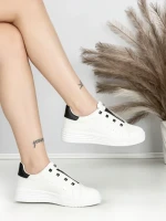 Sneakers Dama HY-285 WHITE-BLACK | ABLOOM