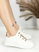 Sneakers Dama HY-285 WHITE-CHAMPAGNE | ABLOOM