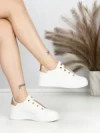 Sneakers Dama HY-285 WHITE-CHAMPAGNE | ABLOOM