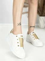 Sneakers Dama HY-285 WHITE-GOLD | ABLOOM