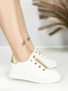 Sneakers Dama HY-285 WHITE-GOLD | ABLOOM