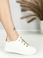 Sneakers Dama HY-285 WHITE-GOLD | ABLOOM