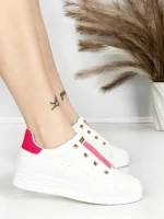 Sneakers Dama HY-285 WHITE-FUCHSIA | ABLOOM